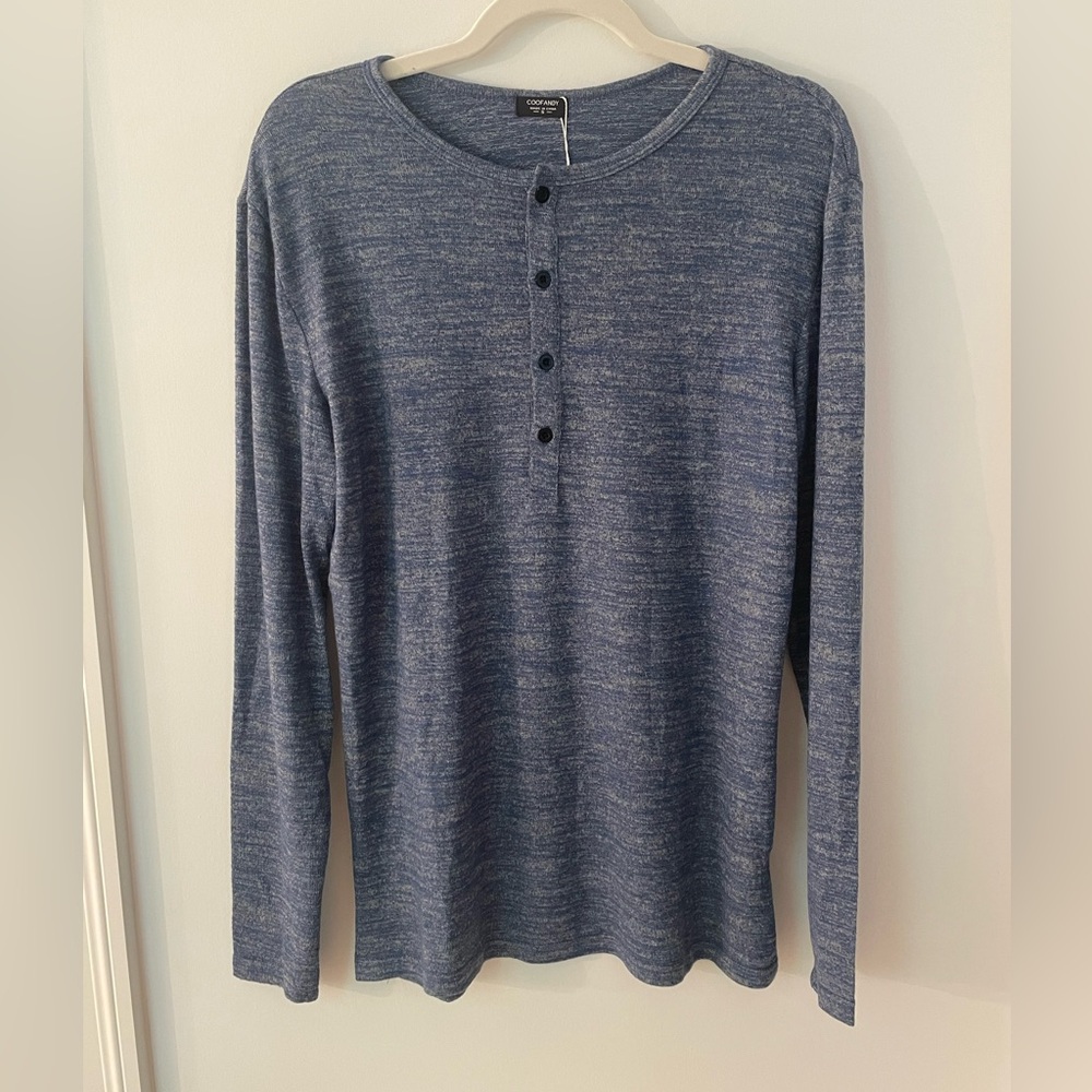 COOFANDY Men's Henley T-Shirt Long Sleeve Lightweight Shirt Soft Stretch